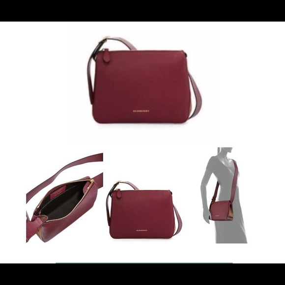 BURBERRY
Burgundy Grained Leather Helmsley Bag - Picture 4 of 7